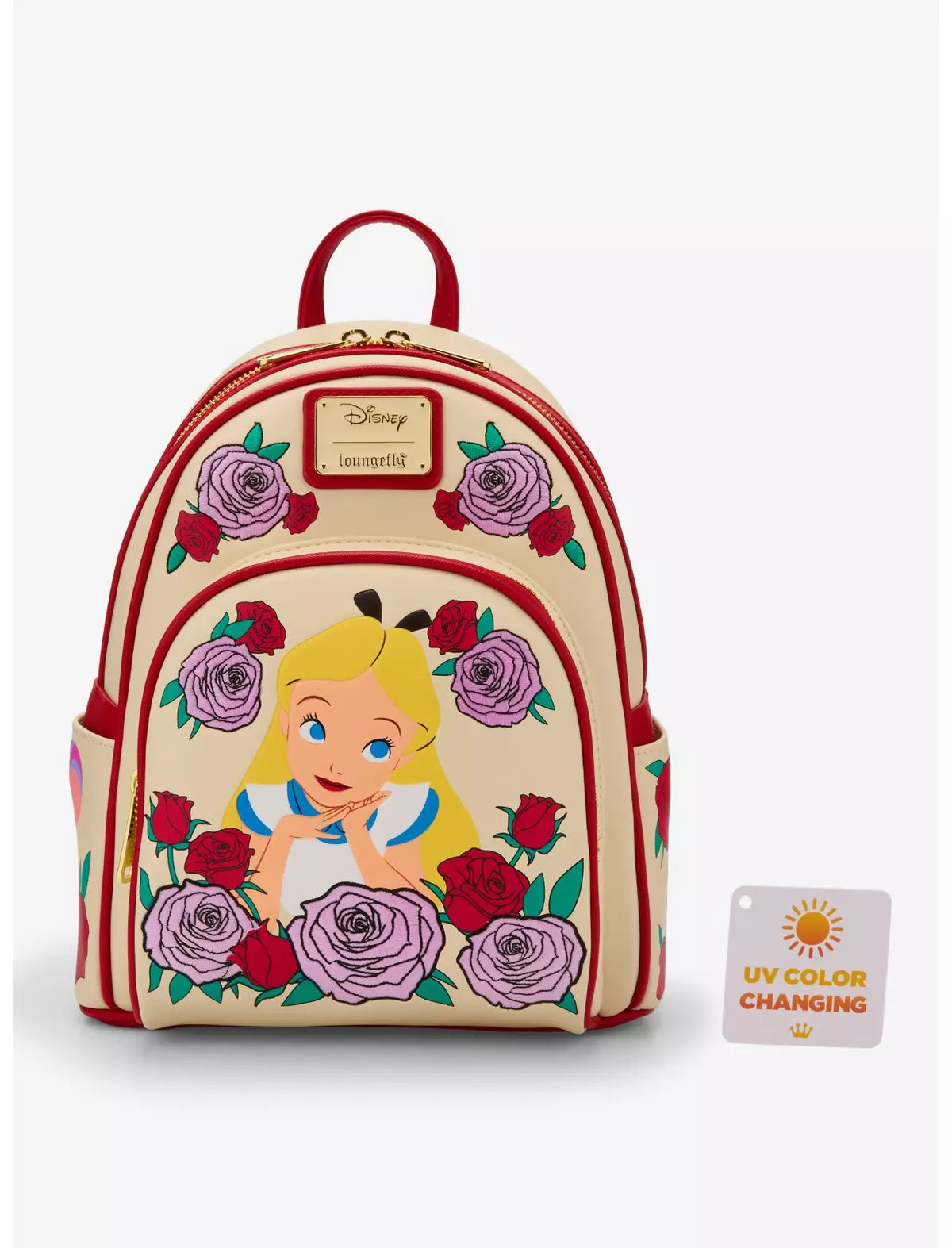 Mochila rosas de Alicia en el pais de las maravillas