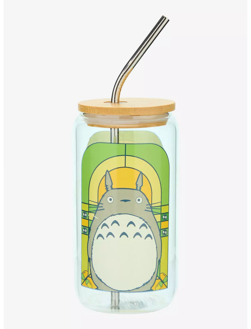 Vaso de Totoro con tapa de bambú