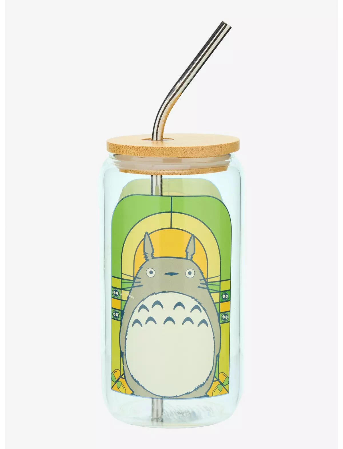Vaso de Totoro con tapa de bambú