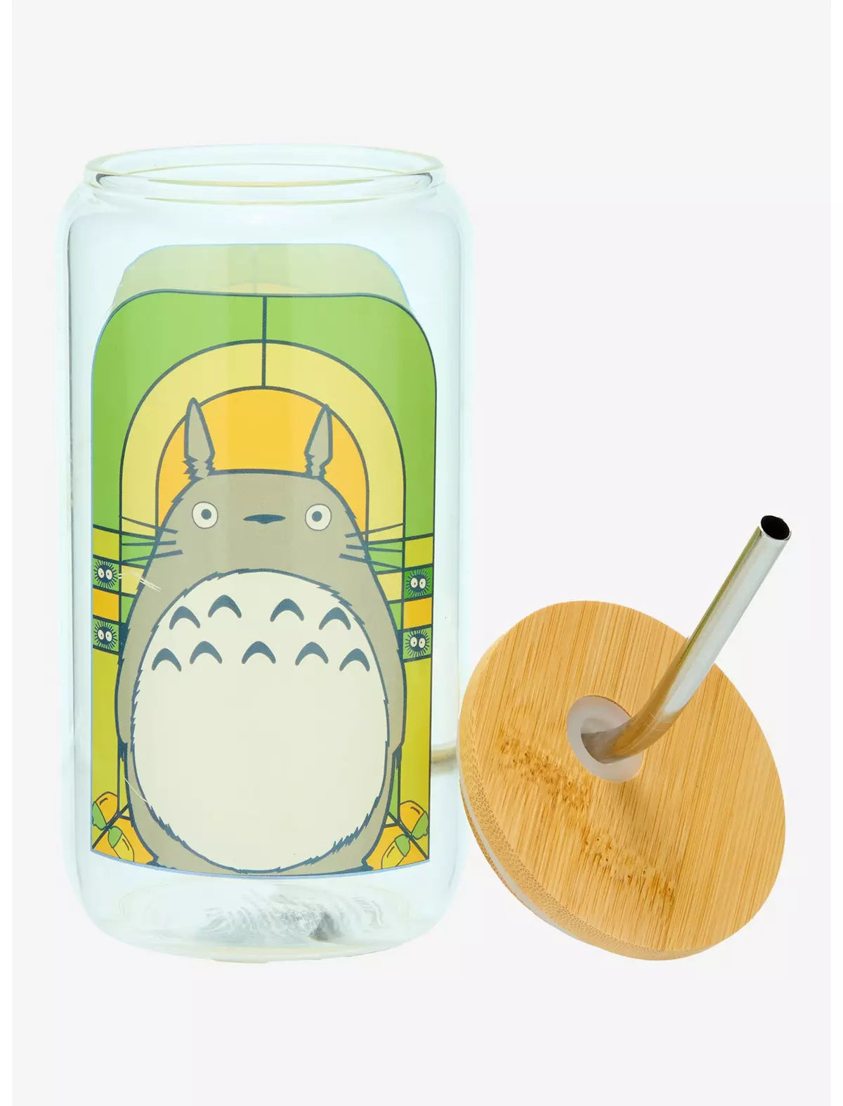 Vaso de Totoro con tapa de bambú
