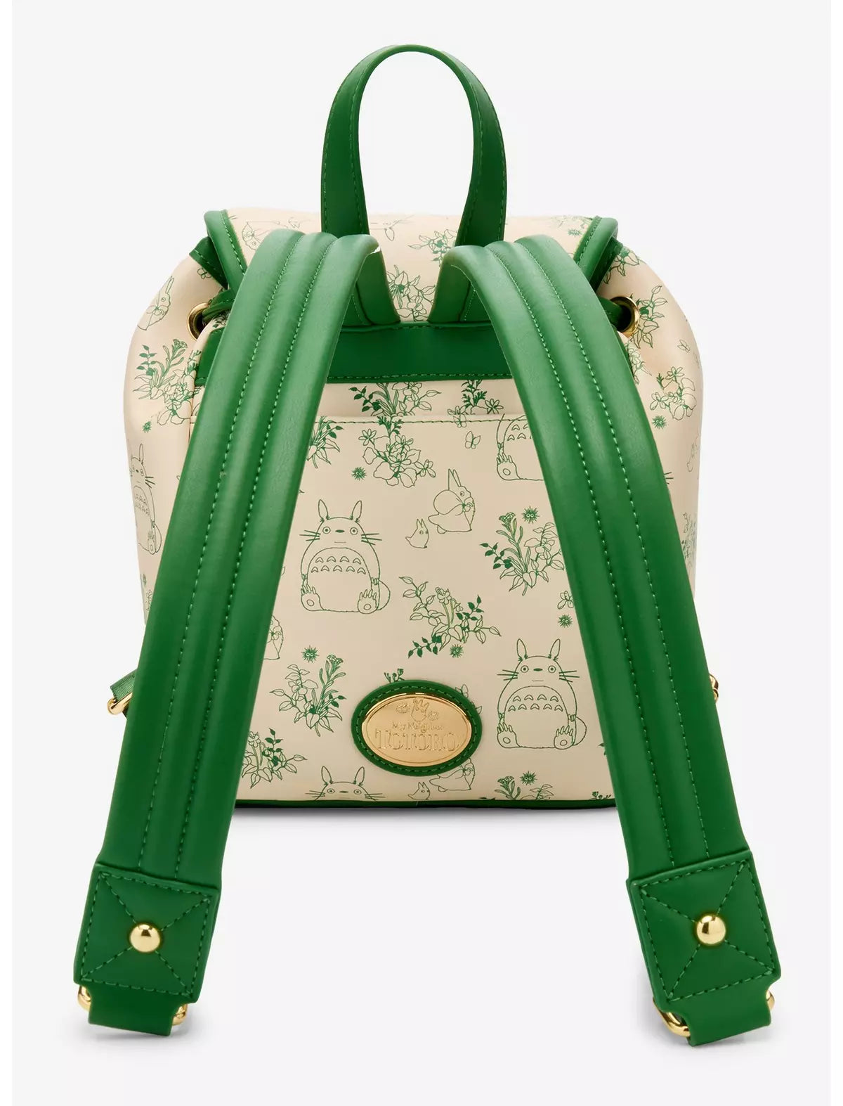 Mochila verde con crema de Totoro