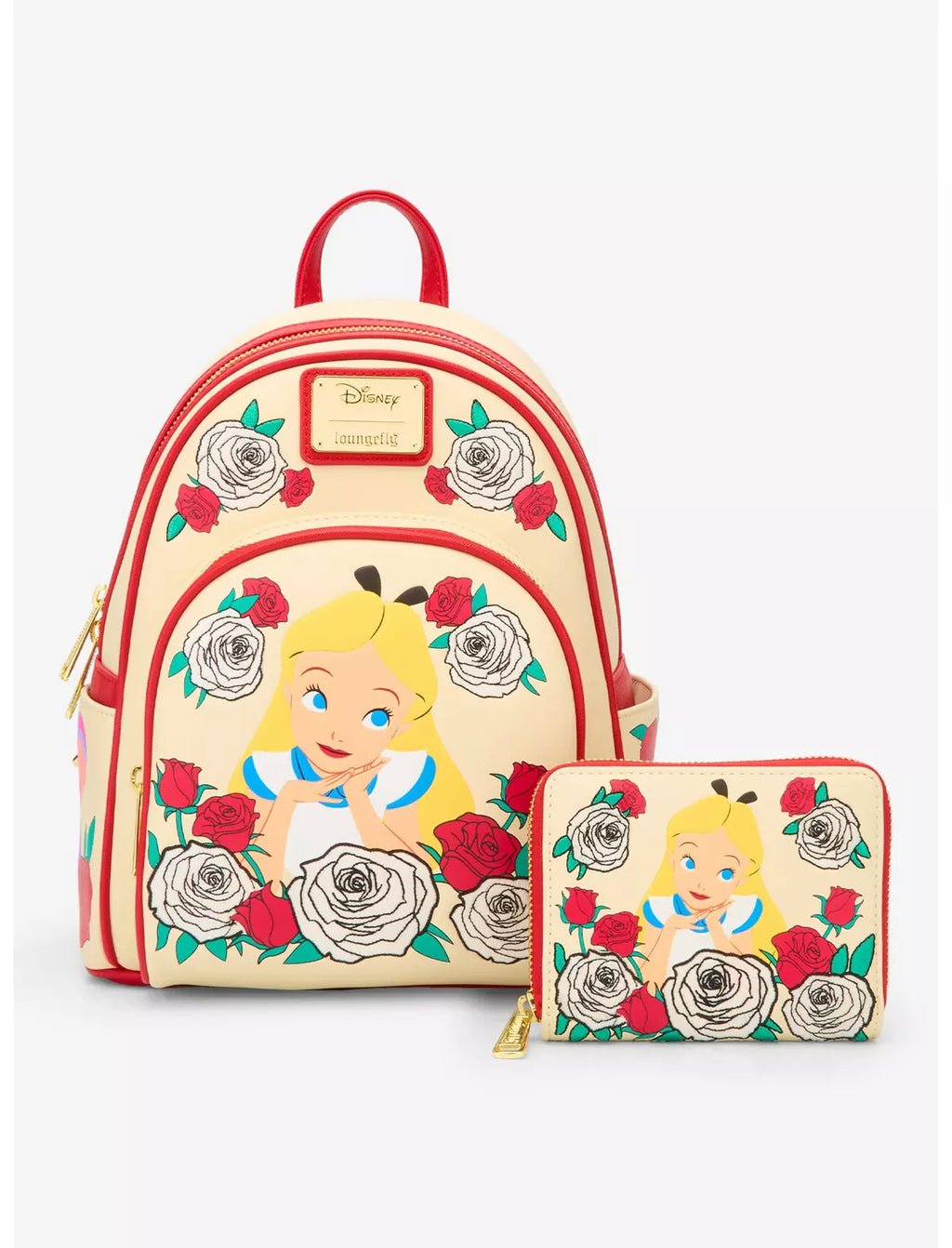 Mochila rosas de Alicia en el pais de las maravillas