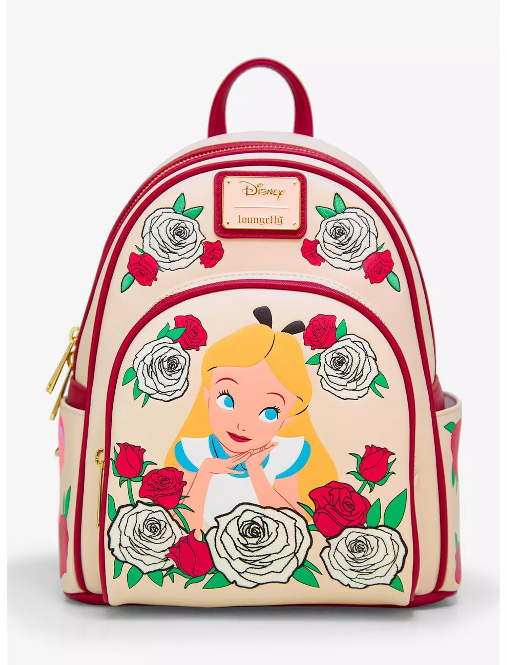 Mochila rosas de Alicia en el pais de las maravillas